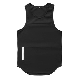 Débardeur pour homme en coton, coupe musclée, avec poche latérale, impression de logo personnalisée, fabrication OEM, commande en gros - Product Image 1