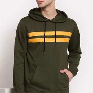 Sweats à capuche tricotés légers anti-rides surdimensionnés d'hiver pour hommes pull en polaire respirant Style Hip Hop - Product Image 5