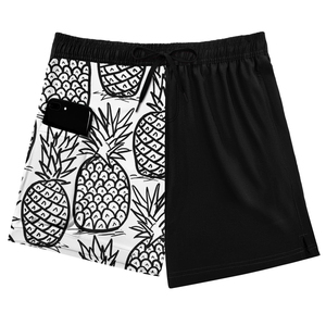 Bañador para hombre, pantalones cortos con forro de compresión, traje de baño de tela de secado rápido, traje de baño de cintura media, pantalones cortos estampados para hombre - Product Image 2