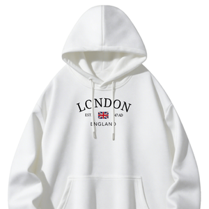 Sudadera con Capucha para Hombre con Estampado Moderno, Diseño Elegante, 100% Algodón, Tejido de Felpa, Antiarrugas, Secado Rápido, Lavado Enzimático Digital - Product Image 1