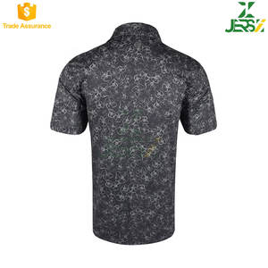 Golf Sporty Men's for Shirts Estampado floral Cierre de botón Ajustable Manga corta Tejido de punto Transpirable Absorbe la humedad - Product Image 2