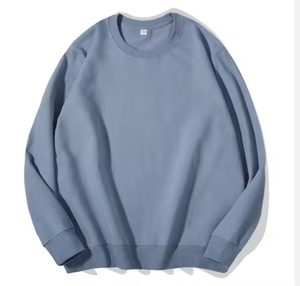 เสื้อสเวตเตอร์คอกลมของผู้ชาย, เสื้อฮู้ดและสเวตเตอร์คอกลมผ้าคอตตอนสีล้วนสไตล์แฟชั่น - Product Image 4