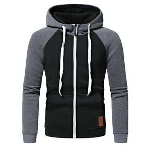 เสื้อฮู้ดโอเวอร์ไซส์ผ้าฝ้ายสำหรับผู้ชาย, เสื้อฮู้ดโอเวอร์ไซส์ผ้าคอตตอนแขนแร็กแลนแบบผูกเชือกย้อมสีล้วนสำหรับฤดูหนาว - Product Image 1