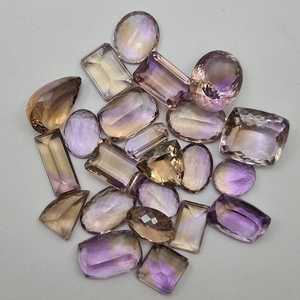 50 carats Lot de mélange forme amétrine pierre taillée naturelle de qualité supérieure amétrine pierre à facettes fabrication de bijoux prêt à expédier prix bas - Product Image 3