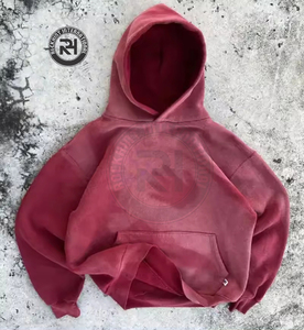 Ropa informal personalizada Sudadera con capucha vintage Lavado ácido Algodón Jersey extragrande Sudadera CON CAPUCHA DE MODA Pedidos al por mayor - Product Image 1