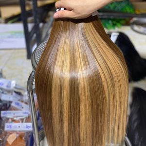 Vente en gros faisceaux de cheveux raides en os couleur piano brun faisceaux de cheveux bruts vietnamiens extensions de cheveux humains - Product Image 1