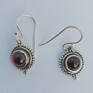 Wholesale Lightweight 925 Sterling <b>Silver</b> Garnet <b>Earrings</b> Cute <b>Wedding</b> Engagement Jewelry for Women Girls Christian Gift Parties - Product Image 5