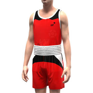 Conjunto de chaleco y pantalones cortos de boxeo de poliéster 100% unisex, uniforme deportivo para artes marciales, servicio OEM disponible - Product Image 5