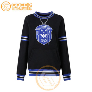 Sudadera de Forro Polar de Algodón Transpirable de Invierno de Alta Calidad, Personalizada al por Mayor, Bordada con el Logotipo de la Hermandad Femenina Zeta Phi Beta - Product Image 3
