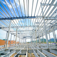 Hangar de stockage à grande portée en structure métallique préfabriquée galvanisée à toit courbé pour entrepôt et atelier