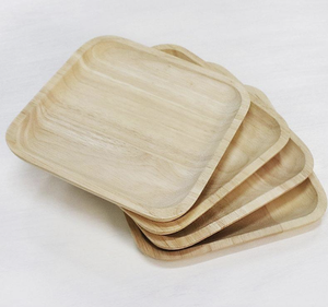 Bandeja de madera de acacia para servir, bandeja redonda de madera para comida, bandejas de madera rústicas para servir desde la India - Product Image 2