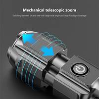 Super Bright linterna Strong Mini Pocket LED Flashlight Torch light ABS Rechargeable Small COB LED EDC Mini Flashlight