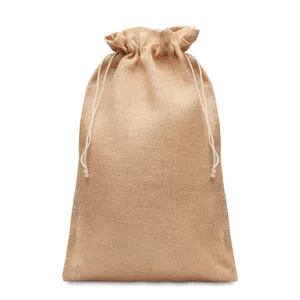<b>Large</b> Sustainable <b>Jute</b> Drawstring Sportpacks Promotional Merchandising <b>Bag</b> - Product Image 1