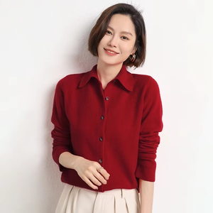 Pull en maille décontracté à col roulé pour femme, en spandex/polyester, anti-boulochage, épais, nouvelle mode automne-hiver - Product Image 4