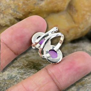 Amethyst <b>Ring</b> Natural Gemstone Handmade Crystal <b>Ring</b> for Women Custom Size Anniversary Gift Jewelry - Product Image 3