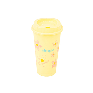 แก้วกาแฟพลาสติก PP ลายดอกไม้ ขนาด 500 มล. พร้อมฝาปิดแบบดูด ใช้ซ้ำได้ เหมาะสำหรับชาเย็น น้ำผลไม้ ชานมไข่มุก แบบนำกลับบ้าน - Product Image 5
