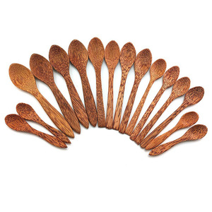 Cuillères à thé vintage artisanales en bois de noix de coco cuillère à café ensemble avec différentes tailles du Vietnam - Product Image 3