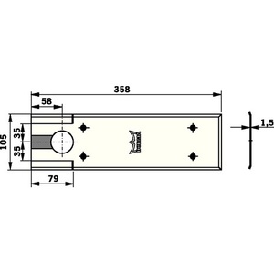 DORMAKABA Serie <span class=keywords><strong>BTS</strong></span> 80 Placca per Porta in Acciaio Inox Opaco Fine, Include Placche di Copertura <span class=keywords><strong>BTS</strong></span> 80 F e <span class=keywords><strong>BTS</strong></span> 80 EMB - Product Image 3