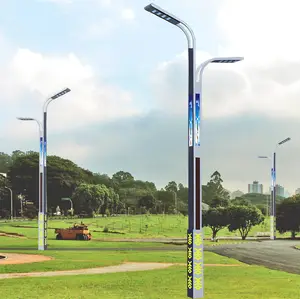 popular sale led solar light pole high mast light pole street light pole galvanized