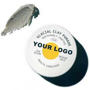 Private Label Organic Glacial Clay Wax Strong Hold Low Shine Texturizing Sustainable 50g Hair Styling for Men with Your Logo