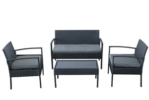 เบาะรองนั่งขนาด5ซม. สำหรับใช้กลางแจ้งโรงแรมเฟอร์นิเจอร์หวาย4-Seater หรูหราโลโก้ที่กำหนดเอง - Product Image 6