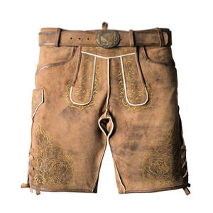 Duradero y ligero de lana Lederhosen Ecológico High Street Pantalones cortos bordados de moda Diseño sólido Transpirable Suave - Product Image 1
