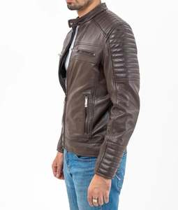 แจ็กเก็ตหนังแกะแท้สำหรับผู้ชายเสื้อแจ็คเก็ตแฟชั่นหนังแกะแท้สินค้าใหม่ล่าสุดสำหรับฤดูหนาว - Product Image 2
