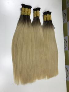Extensiones de Cabello Natural Virgen Vietnamita de Alta Gama, 100% Natural, Rubio, Sin Procesar, Textura Lisa, Trama Única, Pelucas Personalizadas - Product Image 3