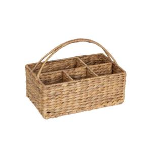 Porte-ustensiles en jacinthe d'eau moderne fait à la main à prix avantageux, organisateur de couverts, porte-couverts, rangement pour vaisselle - Product Image 1