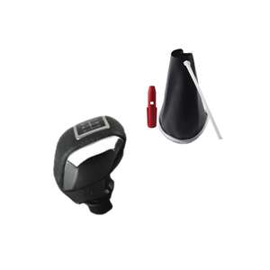Clio 3 Sport Gear Shift Knob and Gaiter Set 5-Speed <b>Grey</b> <b>Framed</b> Gaiter + Sport Knob (1 Piece) - Product Image 1