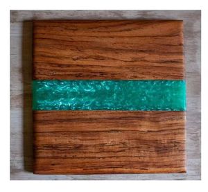 Posavasos redondo de resina Natural y madera, venta al por mayor, cuadrado, diseño Redondo, taza de bebida, cristal epoxi, taza de té de pino, posavasos, piedra de resina - Product Image 4