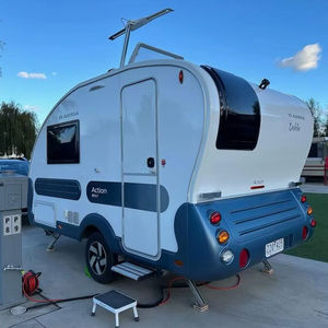 Caravane hybride Pop Top 2024, nouvelle mini caravane moderne en forme de larme, salle de bain, capacité 6-8 personnes, suspension semi-tout-terrain, réservoir d'eau de 95L - Product Image 1