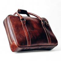 Sacoche unisexe rétro en cuir véritable pour ordinateur portable, spacieuse, bandoulière, robuste, mallette de voyage élégante, OEM