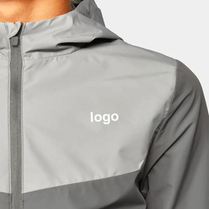 Chaqueta cortavientos deportiva ligera personalizada para hombre, chaqueta impermeable con capucha Unisex para senderismo, chaquetas cortavientos para hombre - Product Image 3