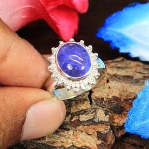 Venta al por mayor romántico Marquesa tanzanita piedra preciosa anillo de plata esterlina IGI certificado rodio plateado con oro amarillo joyería de moda fina - Product Image 3