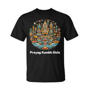 T-shirt 2025 Prayag Kumbh Mela Maha Kumbh – Symbole Religieux Hindou – Vêtement Promotionnel - Product Image 2