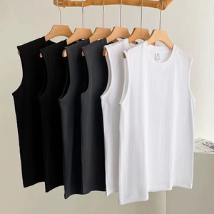 Camisetas de Tirantes Casuales de Verano para Hombre, 1 Pieza, Chaleco sin Mangas, Tejido de Punto de Spandex/Algodón, Estilo Hip Hop - Product Image 4