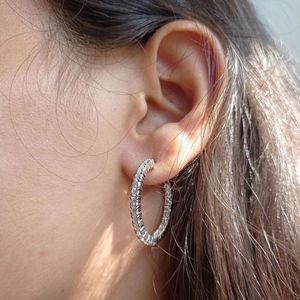 Pendientes de Aro con Moissanita, Plata de Ley, Opciones en Oro, Regalo de Aniversario de Bodas, Pendientes Personalizados, Joyería Fina - Product Image 2