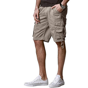 Casual Streetwear Multi-pocket Mid Waist Breathable Quick Dry 100% Cotton Cargo Shorts for Men Summer Wear - Product Image 4