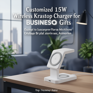Caricatore Wireless Krastop Personalizzato da 15W per Regali Aziendali - Product Image 3