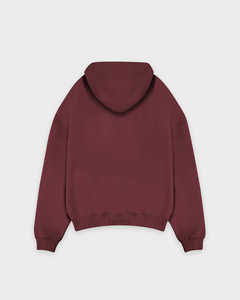 Sweat-shirt à capuche bordeaux pour homme, personnalisable avec logo, épais, à manches longues, avec poche kangourou, style décontracté streetwear, OEM ODM - Product Image 2
