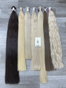 Trama de cabello humano a granel liso Natural Remy alineado con cutícula virgen de Vietnam de alta calidad disponible en tipo Flip-In - Product Image 3