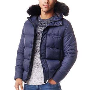 Chaqueta acolchada de invierno impermeable a prueba de viento de lona con revestimiento de Color personalizado para hombre, logotipo personalizado, cuello alto, estilo callejero - Product Image 5