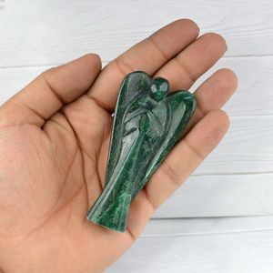 Figurine d'ange en cristal d'aventurine verte 7,6 cm Pierre naturelle de guérison pour la chance et la prospérité - Product Image 2