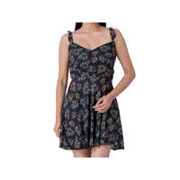 Robe midi ajustée en mousseline de coton à imprimé floral, style moderne, pour le bureau, les soirées et les tenues décontractées – Vente en gros