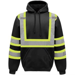 Sudadera CON CAPUCHA DE SEGURIDAD Hi Vis personalizada para hombre con logotipo impreso estilo de cremallera de moda chaqueta de seguridad Hi Vis para el verano - Product Image 4
