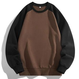 2025 Sudadera con capucha de retales para hombre de gran tamaño Hip Hop Punk Streetwear pulóver sudadera 100% algodón tejido Casual ropa de moda - Product Image 6
