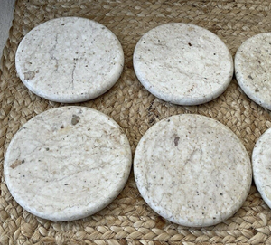 Dessous de verre personnalisé pour thé en marbre Dessous de verre en pierre de marbre avec gravure d'Inde - Product Image 1