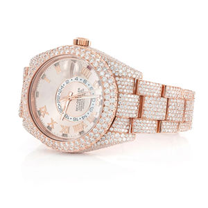 Full Diamond Iced Out Moissanite Stainless Steel Fashion Luxury Quartz <b>Watch</b> - Product Image 2