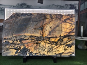 Mármol Blanco Elefante Retroiluminado, Mármol Ocean Storm con Diseño de Libro, Losa de Piedra para Isla de Cocina, Mármol Blanco Calacatta <span class=keywords><strong>Viola</strong></span> de China - Product Image 4
